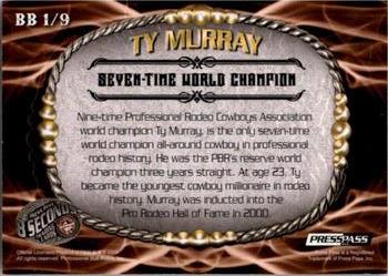 2010 Press Pass 8 Seconds - Belt Buckle #BB1 Ty Murray Back